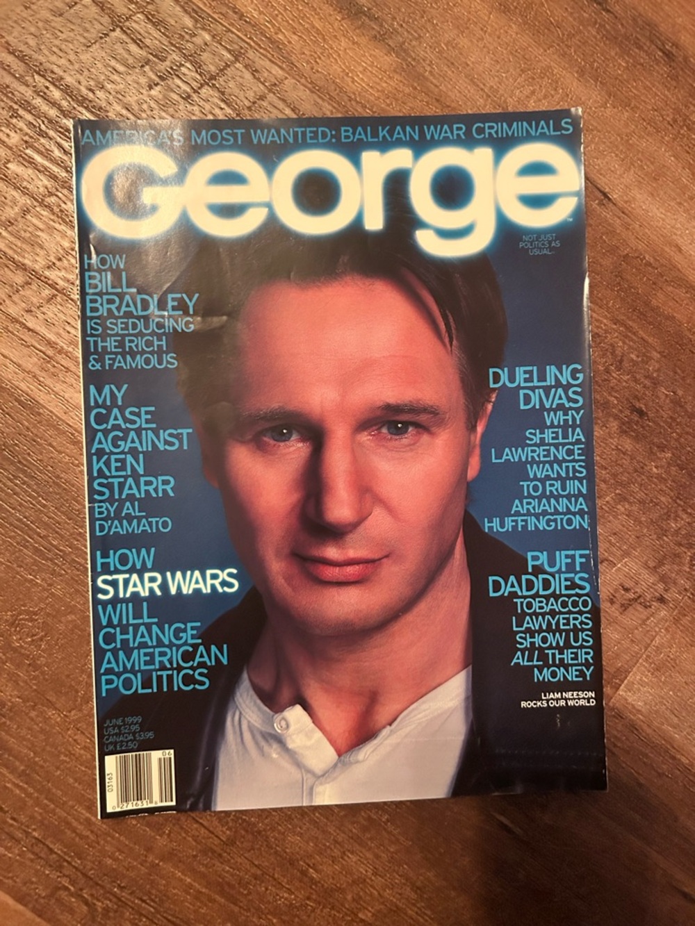 George Magazine June 1999 Liam Neeson